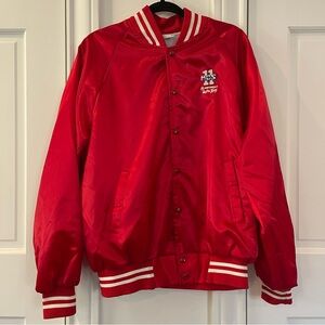 Vintage 90’s Women’s XL Satin Team Jacket from the Austin, Tx Motorola Plant